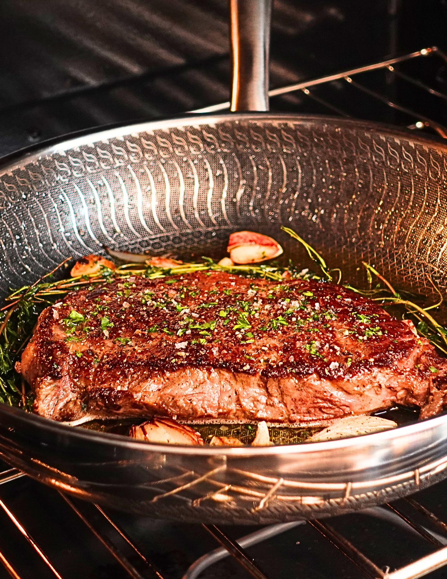12-Inch ProSteel Hybrid Stainless Steel Skillet with Lid & Detachable Handle